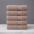 Linteva Soft Absorbent Solid Colour Multipurpose 5-Piece Cotton Towel Set