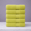 Linteva Soft Absorbent Solid Colour Multipurpose 5-Piece Cotton Towel Set