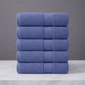 Linteva Soft Absorbent Solid Colour Multipurpose 5-Piece Cotton Towel Set