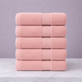 Linteva Soft Absorbent Solid Colour Multipurpose 5-Piece Cotton Towel Set