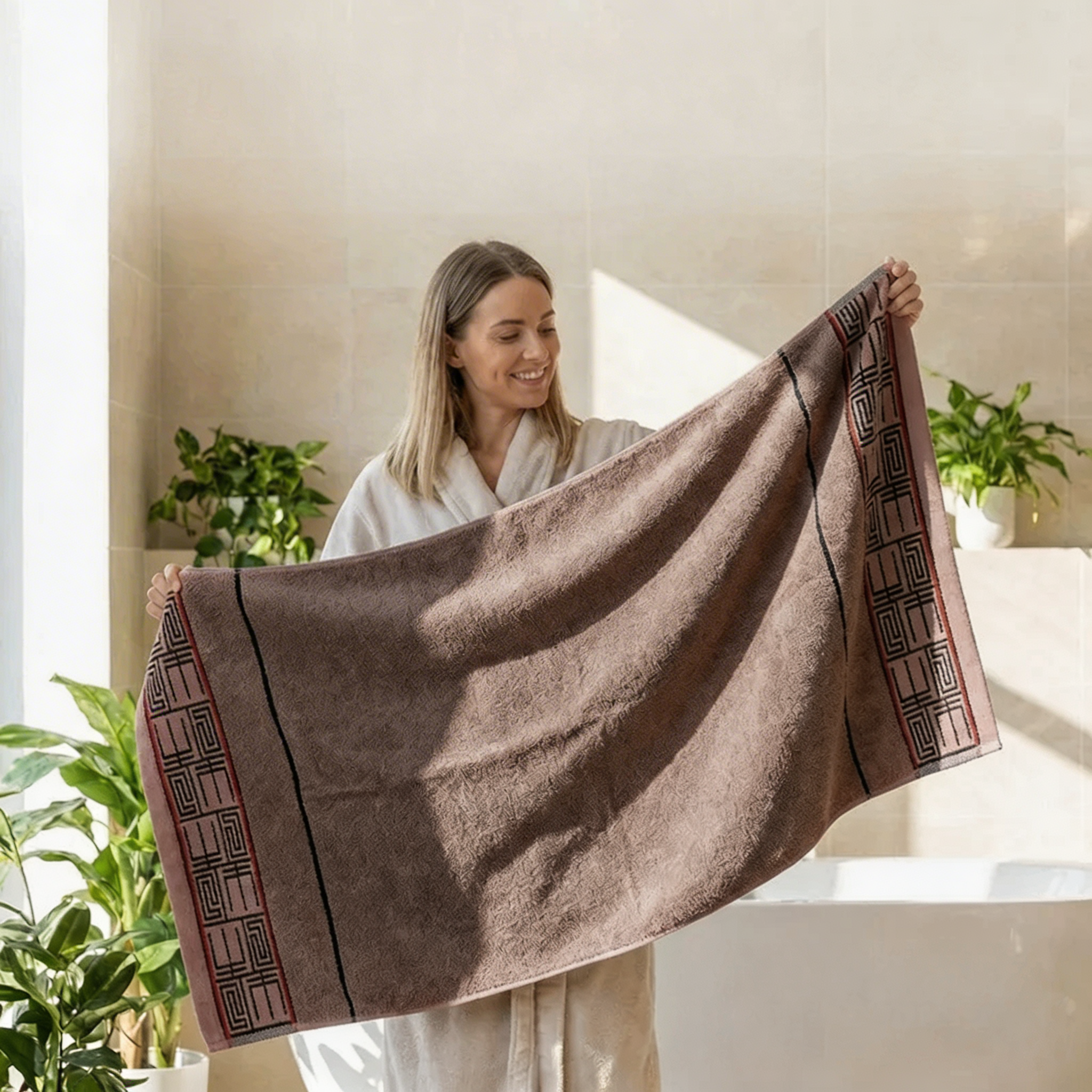 Linteva Super Soft Absorbent Pure Cotton Jacquard Towel